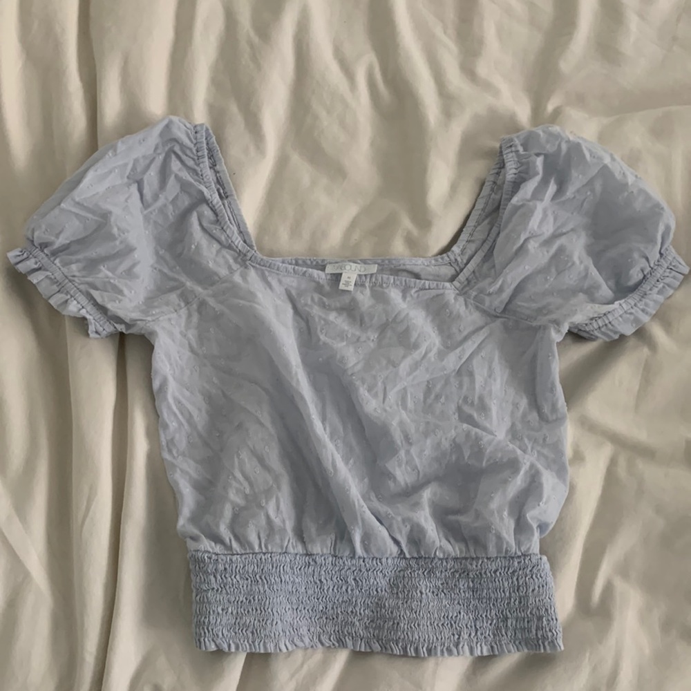 Abound Light blue puff sleeve top